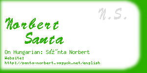 norbert santa business card